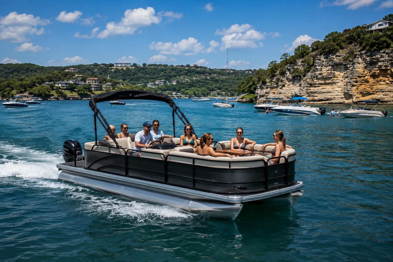 Lake Travis by Pontoon Boat